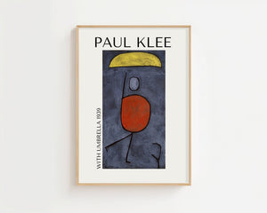 Paul Klee - With Umbrella Plakat - 21 x 29.7 cm - Nellastore