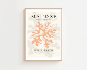 Peach Coral Cutout Plakat - 21 x 29.7 cm (A4) - Nellastore