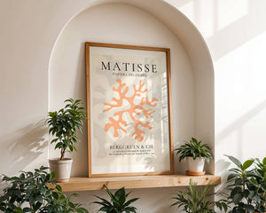 Peach Coral Cutout Plakat - 21 x 29.7 cm (A4) - Nellastore