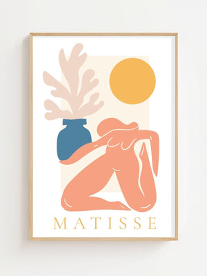 Peach Figure with Vase Matisse Plakat - 21 x 29.7 cm - Nellastore