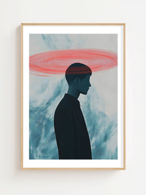 Pink Halo Plakat - 21 x 29.7 cm (A4) - Nellastore