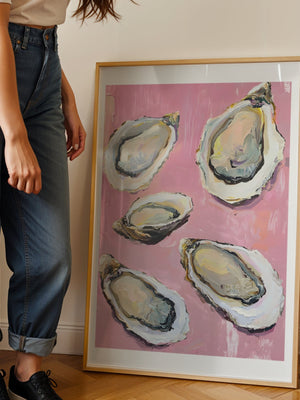 Pink Oyster Study Plakat - 21 x 29.7 cm (A4) - Nellastore