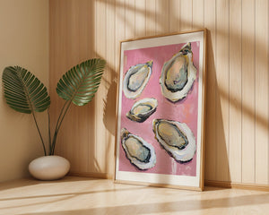 Pink Oyster Study Plakat - 21 x 29.7 cm (A4) - Nellastore