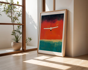 Plane Over Red Skies Plakat - 21 x 29.7 cm (A4) - Nellastore