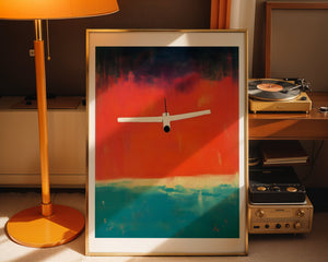 Plane Over Red Skies Plakat - 21 x 29.7 cm (A4) - Nellastore