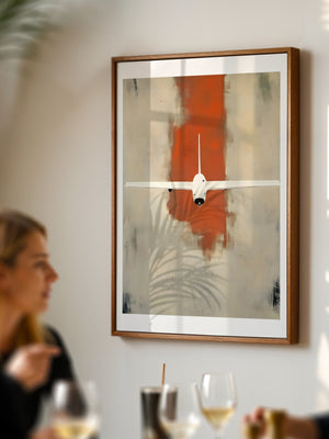 Plane Over Rust Plakat - 21 x 29.7 cm (A4) - Nellastore