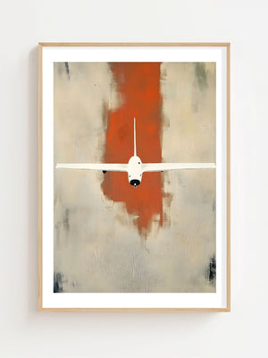 Plane Over Rust Plakat - 21 x 29.7 cm (A4) - Nellastore