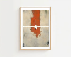 Plane Over Rust Plakat - 21 x 29.7 cm (A4) - Nellastore