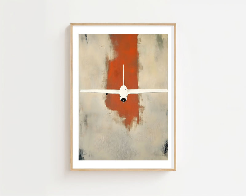 Plane Over Rust Plakat - 21 x 29.7 cm (A4) - Nellastore