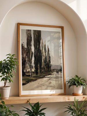 Poplar Tree Avenue Plakat - 21 x 29.7 cm (A4) - Nellastore