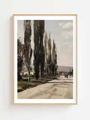 Poplar Tree Avenue Plakat - 21 x 29.7 cm (A4) - Nellastore