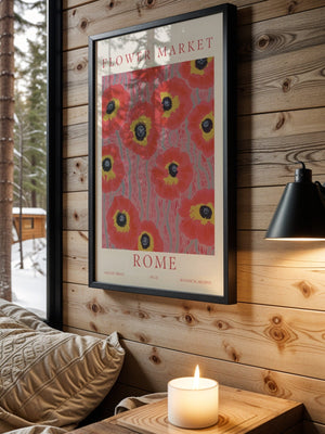 Poppy Pattern Plakat - 21 x 29.7 cm (A4) - Nellastore