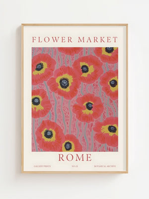 Poppy Pattern Plakat - 21 x 29.7 cm (A4) - Nellastore
