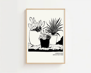 Potted Plants Landscape Plakat - 21 x 29.7 cm - Nellastore