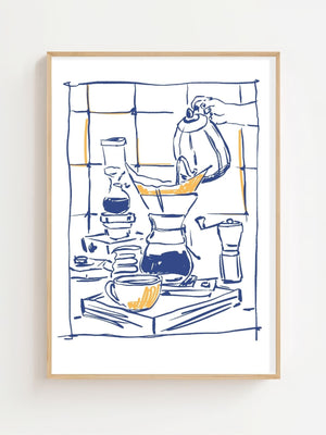 Pour Over Morning Plakat - 21 x 29.7 cm - Nellastore
