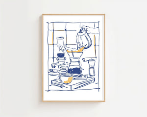 Pour Over Morning Plakat - 21 x 29.7 cm - Nellastore