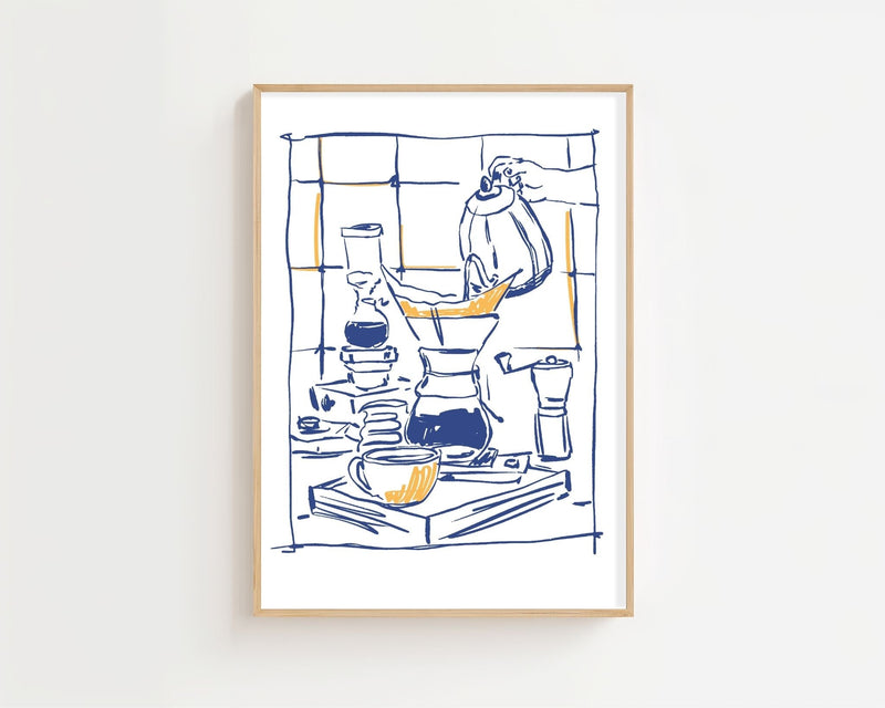 Pour Over Morning Plakat - 21 x 29.7 cm - Nellastore