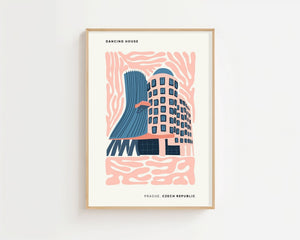 Prague Dancing Lines Plakat - 21 x 29.7 cm - Nellastore