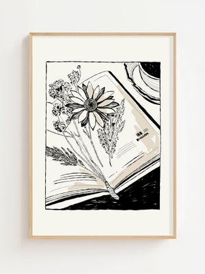 Pressed Flowers Book Plakat - 21 x 29.7 cm - Nellastore