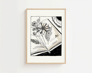 Pressed Flowers Book Plakat - 21 x 29.7 cm - Nellastore