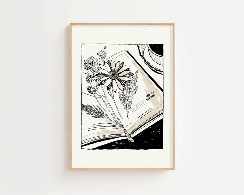 Pressed Flowers Book Plakat - 21 x 29.7 cm - Nellastore