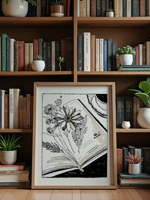Pressed Flowers Book Plakat - 21 x 29.7 cm - Nellastore