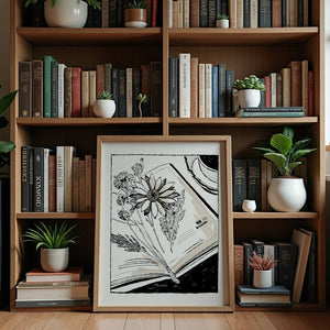 Pressed Flowers Book Plakat - 21 x 29.7 cm - Nellastore
