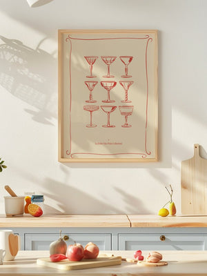 Print Collection Glassware Plakat - 21 x 29.7 cm - Nellastore