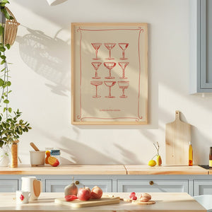 Print Collection Glassware Plakat - 21 x 29.7 cm - Nellastore