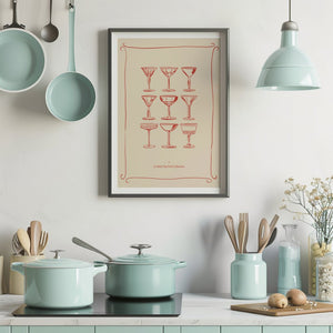 Print Collection Glassware Plakat - 21 x 29.7 cm - Nellastore