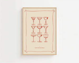 Print Collection Glassware Plakat - 21 x 29.7 cm - Nellastore