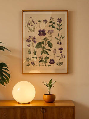 Purple Botanical Study Plakat - 21 x 29.7 cm (A4) - Nellastore