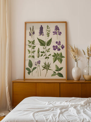 Purple Wildflowers Plakat - 21 x 29.7 cm (A4) - Nellastore
