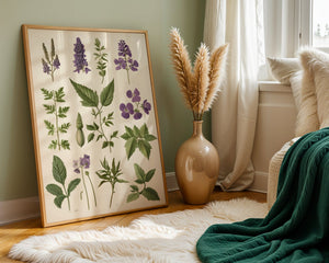 Purple Wildflowers Plakat - 21 x 29.7 cm (A4) - Nellastore