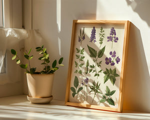 Purple Wildflowers Plakat - 21 x 29.7 cm (A4) - Nellastore