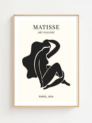 Reclining Black Figure Plakat - 21 x 29.7 cm (A4) - Nellastore