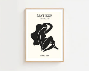 Reclining Black Figure Plakat - 21 x 29.7 cm (A4) - Nellastore