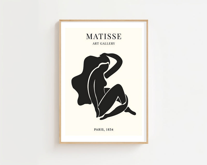 Reclining Black Figure Plakat - 21 x 29.7 cm (A4) - Nellastore