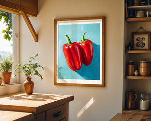 Red Bell Peppers Plakat - 21 x 29.7 cm (A4) - Nellastore