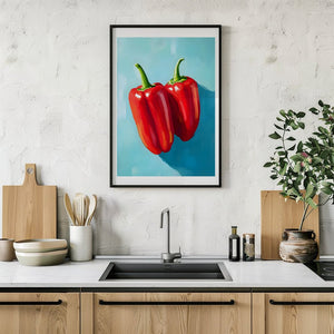 Red Bell Peppers Plakat - 21 x 29.7 cm (A4) - Nellastore