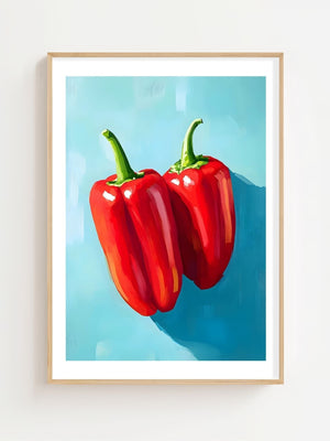 Red Bell Peppers Plakat - 21 x 29.7 cm (A4) - Nellastore