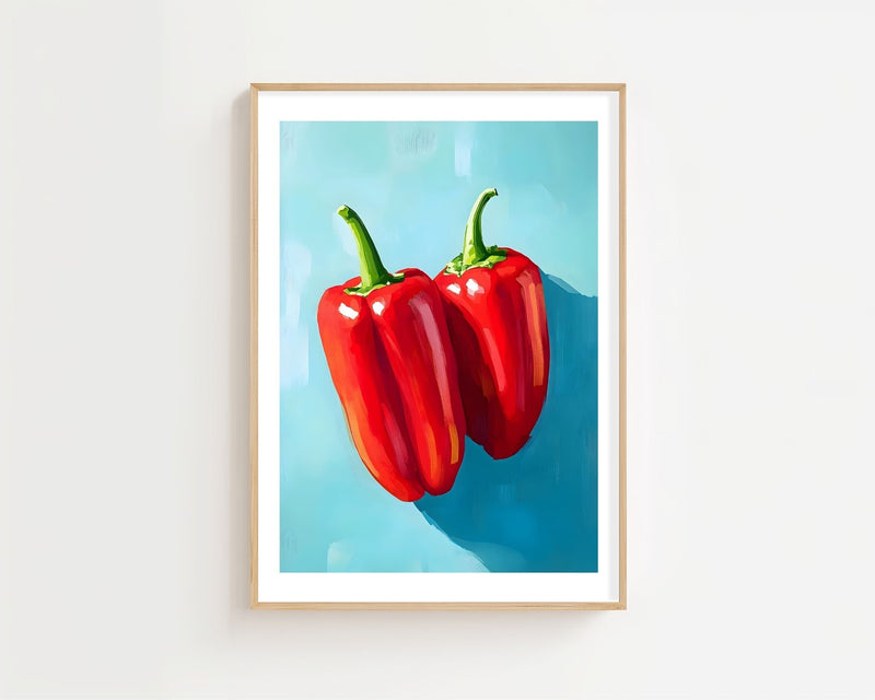 Red Bell Peppers Plakat - 21 x 29.7 cm (A4) - Nellastore