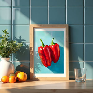 Red Bell Peppers Plakat - 21 x 29.7 cm (A4) - Nellastore