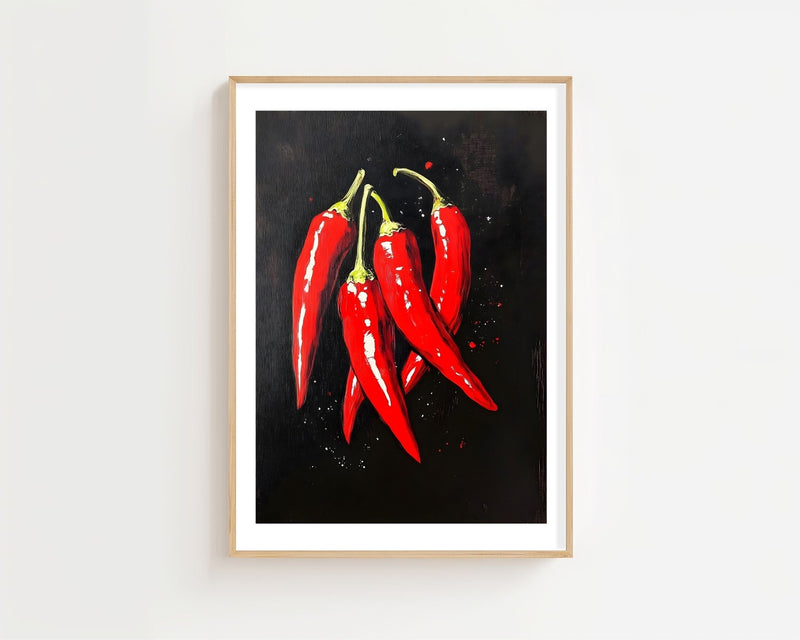Red Chili Peppers Plakat - 21 x 29.7 cm (A4) - Nellastore