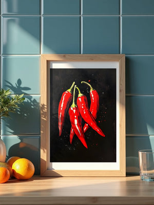 Red Chili Peppers Plakat - 21 x 29.7 cm (A4) - Nellastore