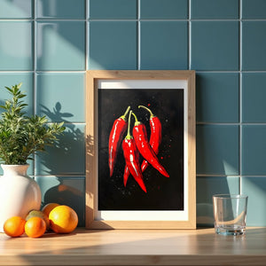 Red Chili Peppers Plakat - 21 x 29.7 cm (A4) - Nellastore