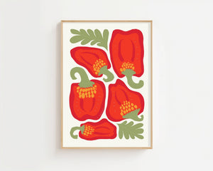 Red Pepper Harvest Plakat - 21 x 29.7 cm - Nellastore
