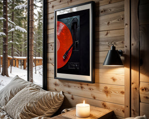 Red Record Player Plakat - 21 x 29.7 cm (A4) - Nellastore