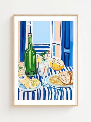 Riviera Table Plakat - 21 x 29.7 cm (A4) - Nellastore