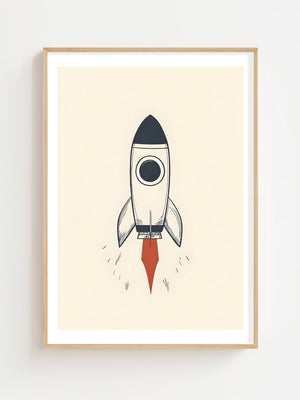 Rocket Plakat - 21 x 29.7 cm (A4) - Nellastore